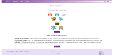 imagen pantalla de competencias de portfolio personal version 2